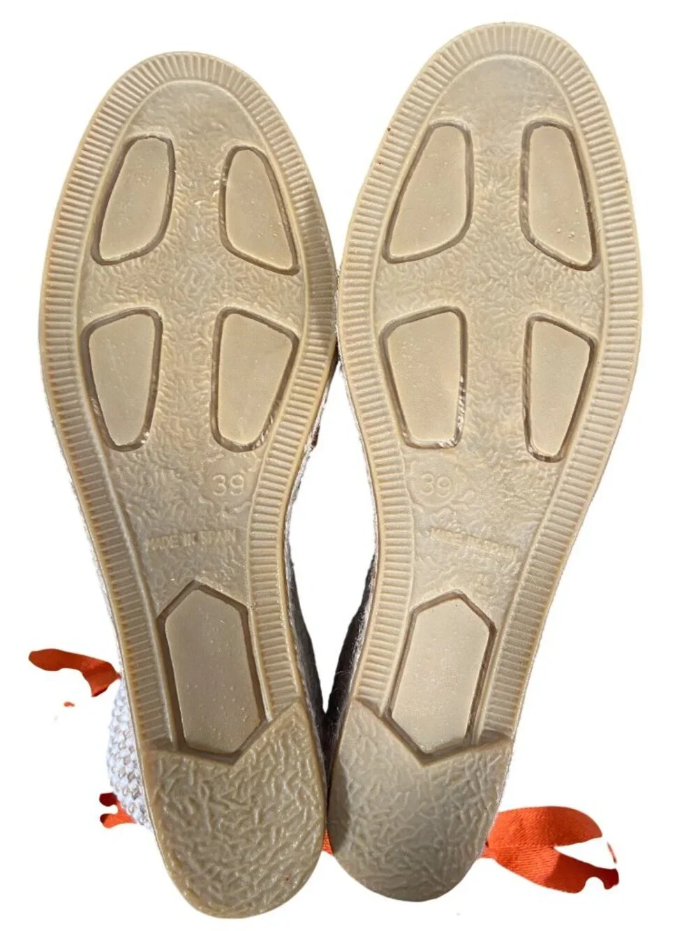 Viscata Espadrille Wedge Sandals Ankle Tie Canvas colorful bright melon 39